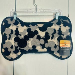 NWT. Disney Tails Pet Food Mat - Mickey Icon Bone shaped feeding mat.bone-shaped